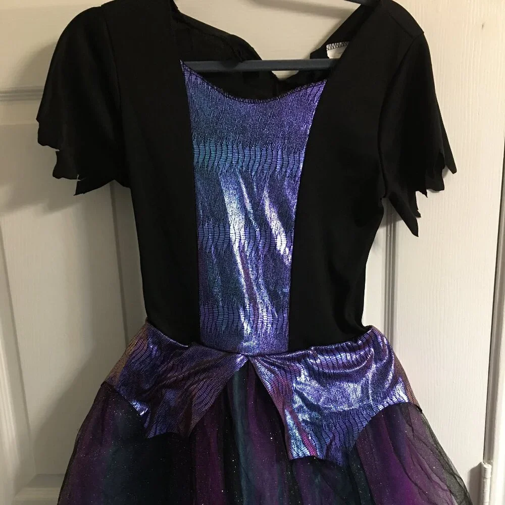 Girl's Size Witch Costume Dress - Dress & Wings  Size 12-14